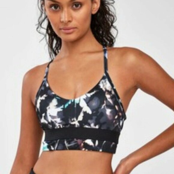 Nike Indy Floral T-Back Light Support Dri-Fit Sports Bra Size Small - Picture 2 of 8